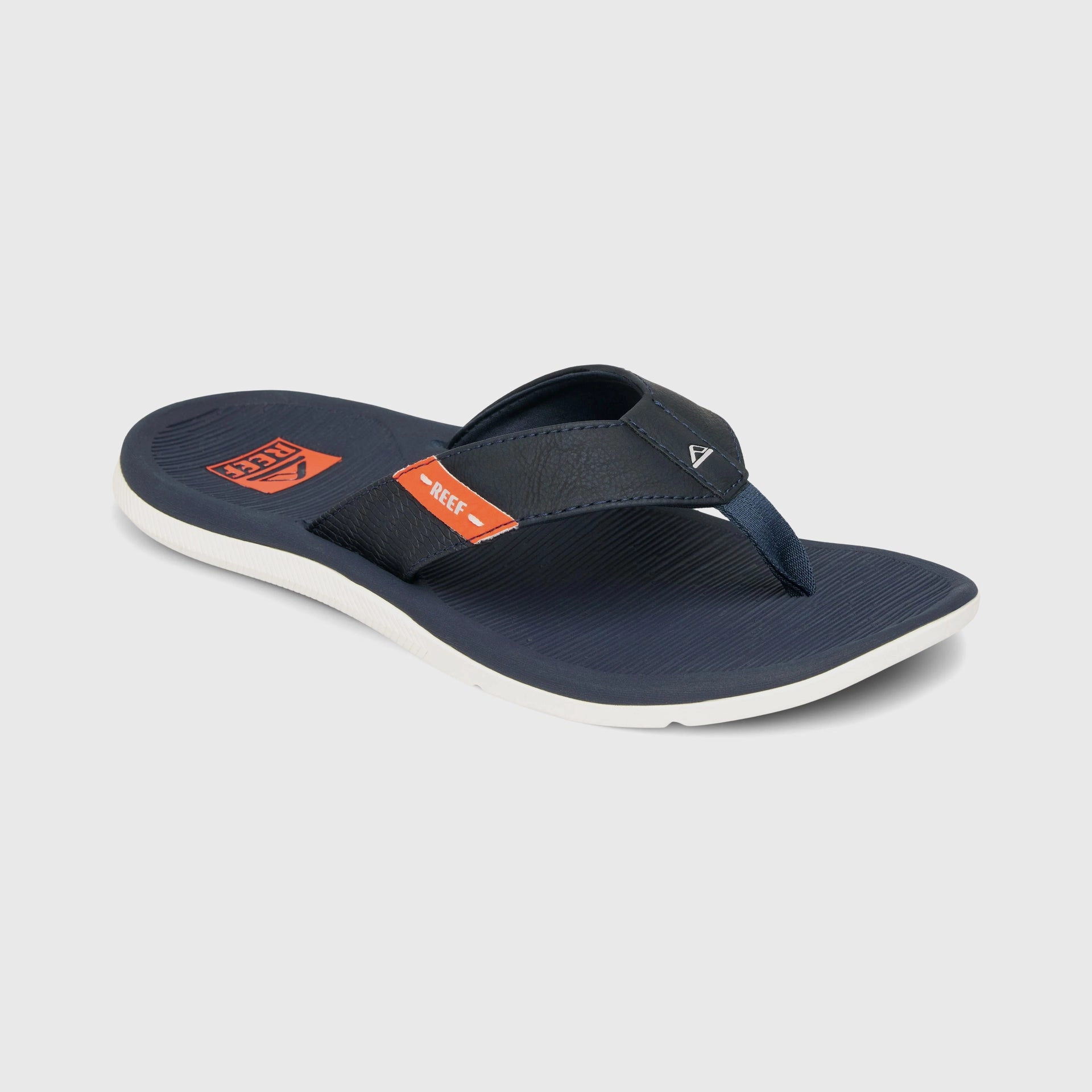 Reef Mens Santa Ana Flip Flops - Navy/White/Orange Clarks Flip Flops