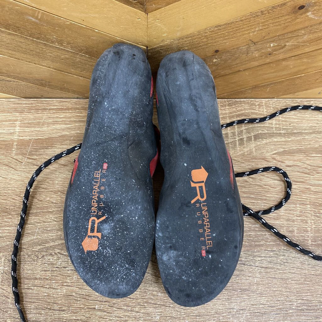 Unparallel - Sirius Lace LV Rock Climbing Shoes - MSRP $198: Black, red-unisex-M6.5/W8 Beginner Intermediate Climbing Shoes