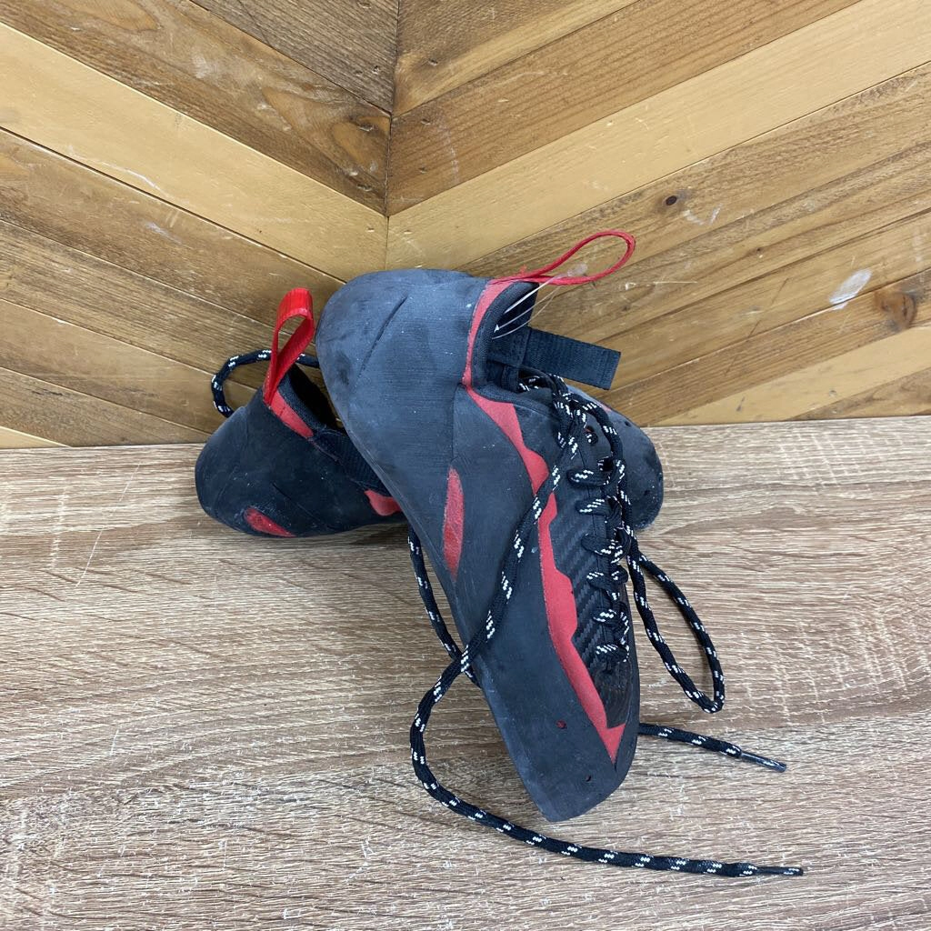 Climb X Asylum Climbing Shoe Review Unparallel - Sirius Lace LV Rock Climbing Shoes - MSRP $198: Black, red-unisex-M6.5/W8