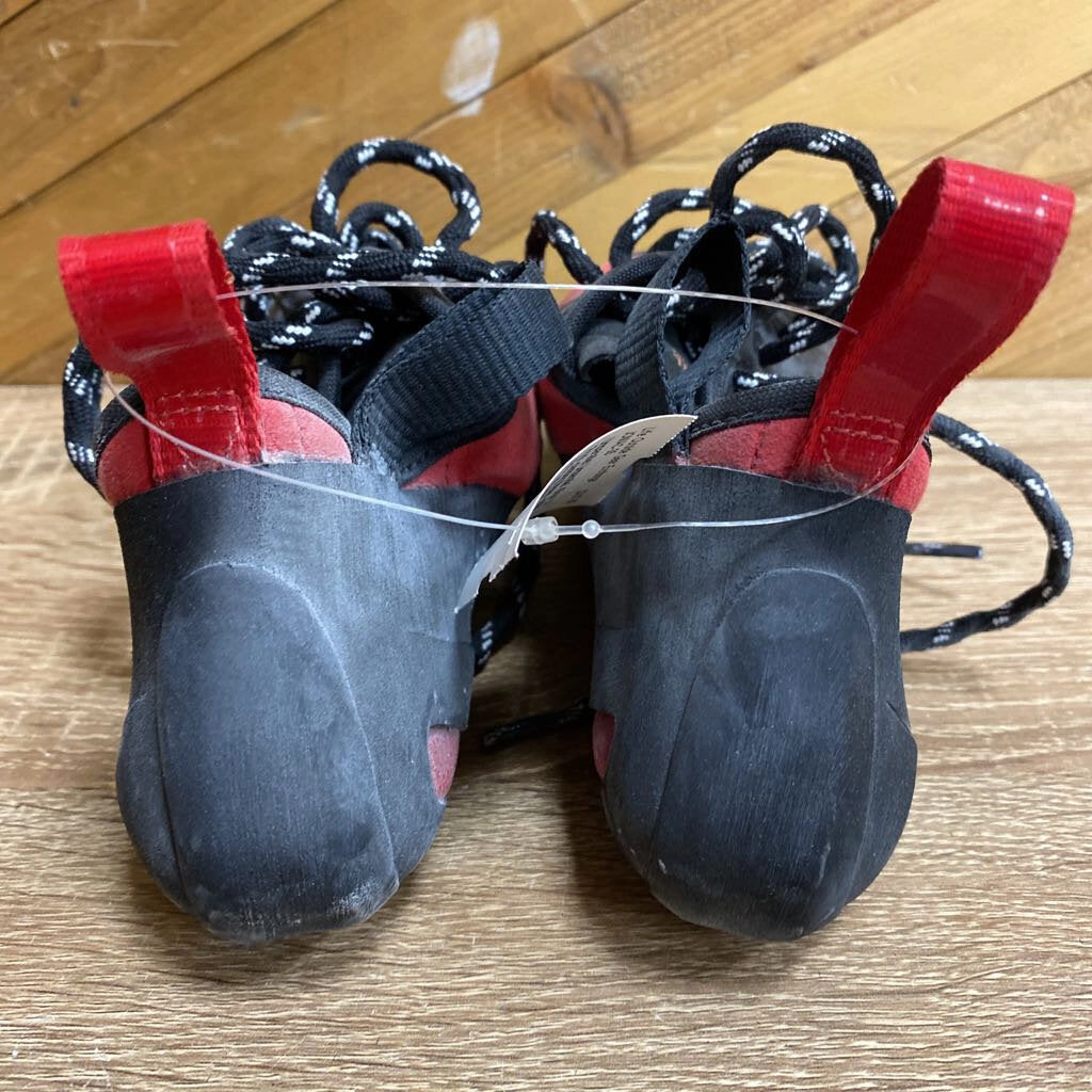 Unparallel -Sirus LV Rock climbing Shoes - MSRP $175: Black, red-unisex-6.5 - 41.5 Scarpa Velcro Climbing Shoes
