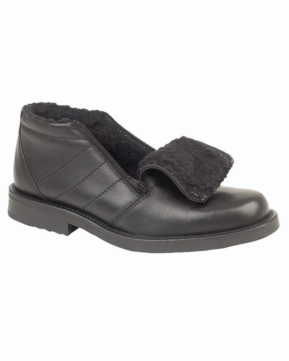 High Top Casual Dress Shoes Roamers Mens Twin Zip Thermal Lined Boots