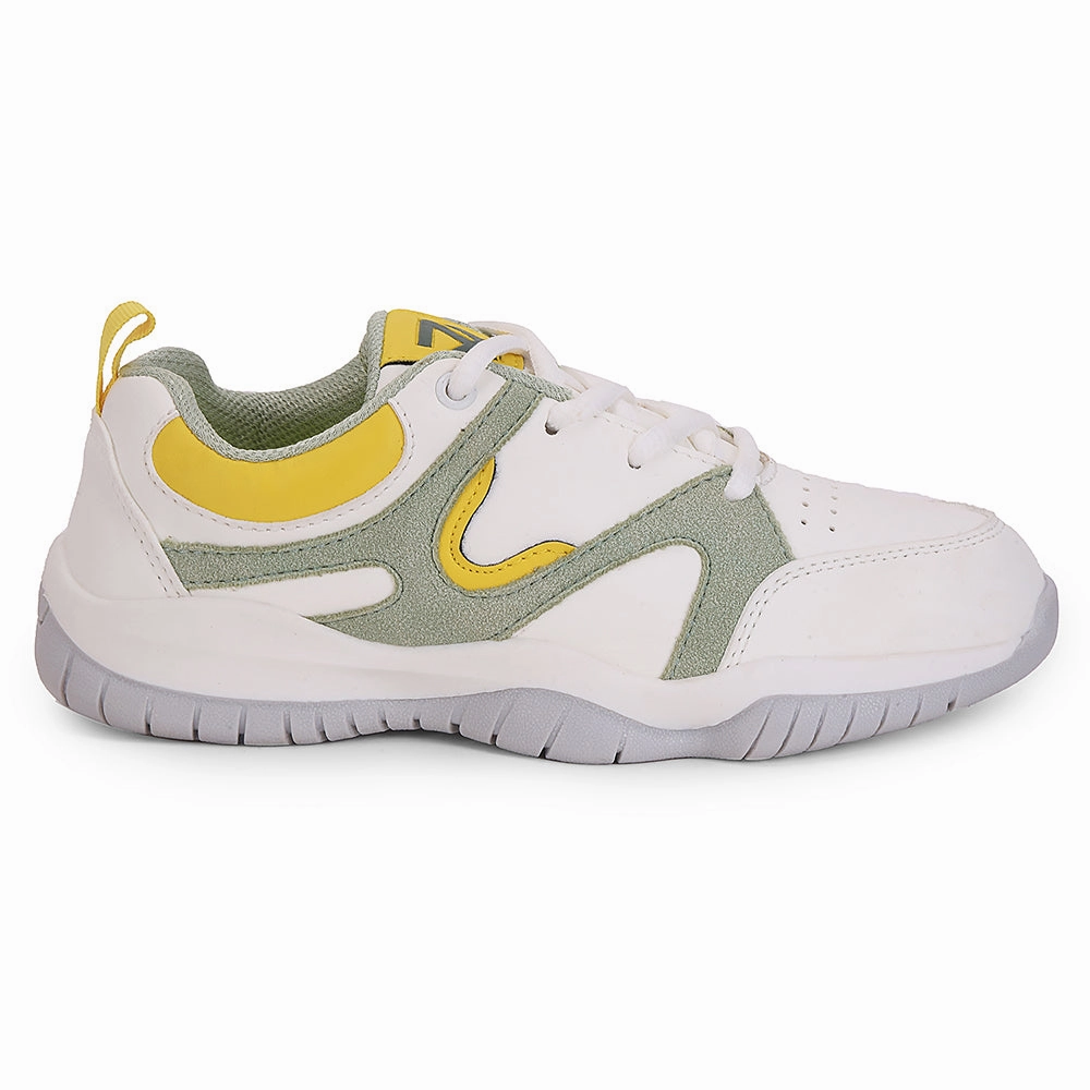 Best Flat Feet Running Shoes Leap7x Green Sports Lacing Running Shoes For Kids CANON-2E By Liberty