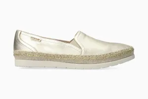 Flat Shoes With Strap Around Ankle Valina - Gold