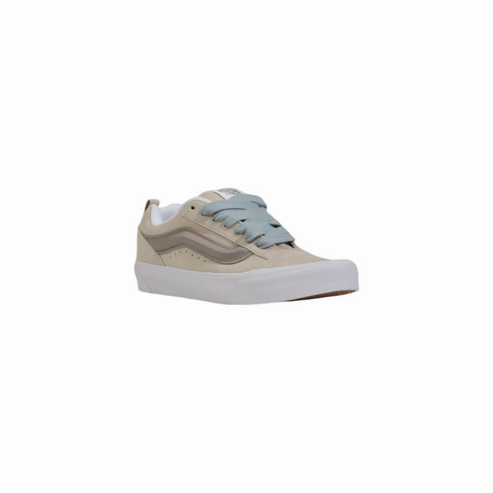 Vance Co Dress Sneakers Vans Beige Leather Low Top Sneakers