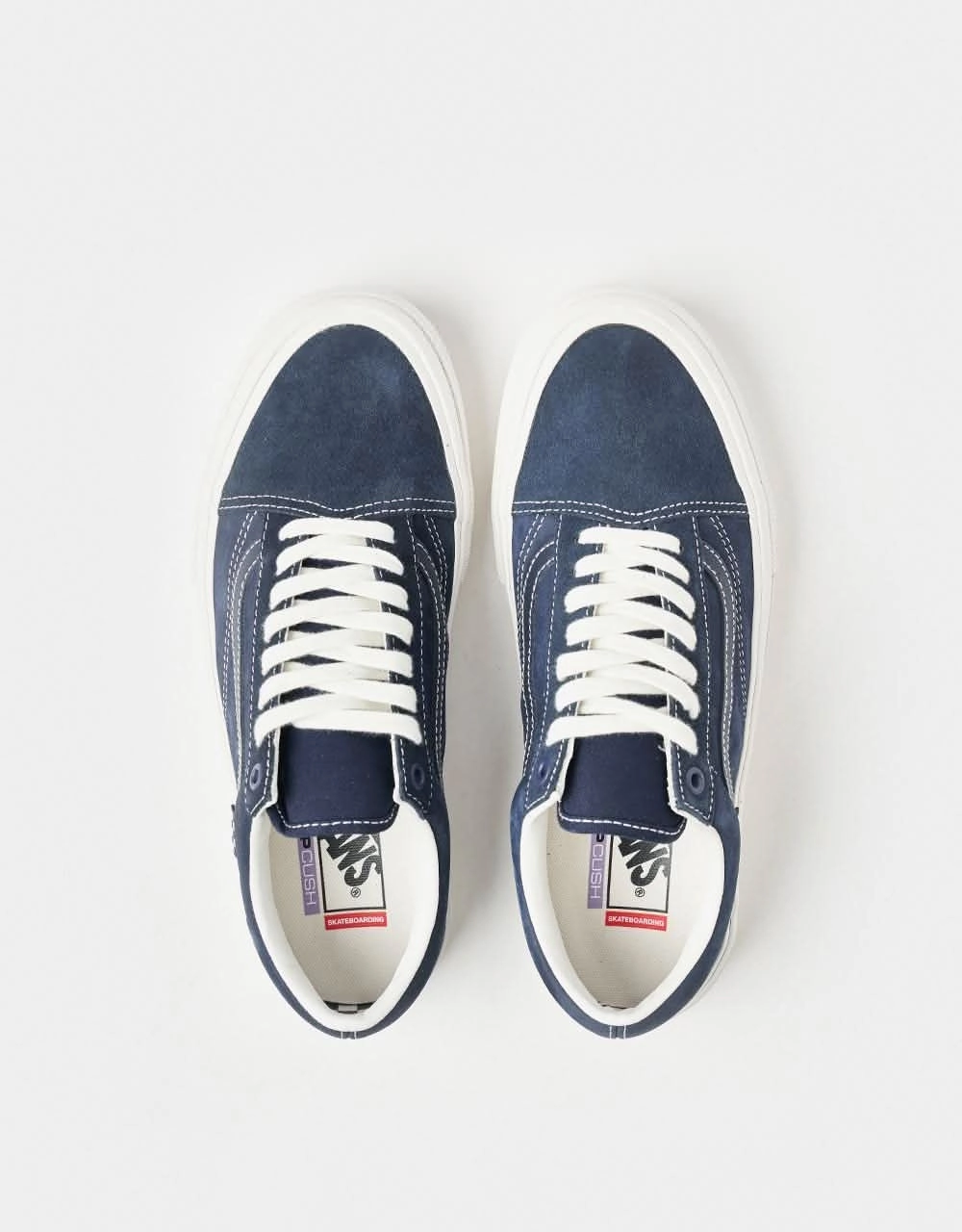 Vans Skate Old Skool Shoes - Wrapped Deep Navy/Vintage White Stag Skate