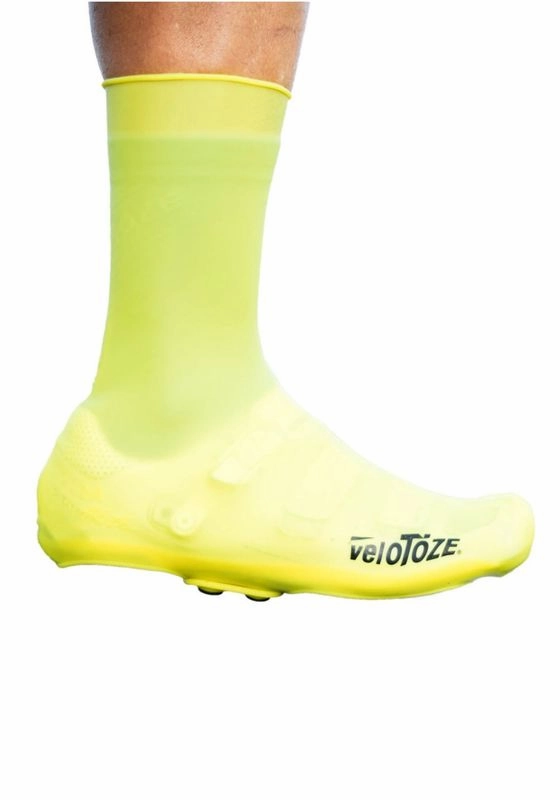 VeloToze Shoe Covers Tall Silicone With Snaps - White Keen Rock Climbing Shoes