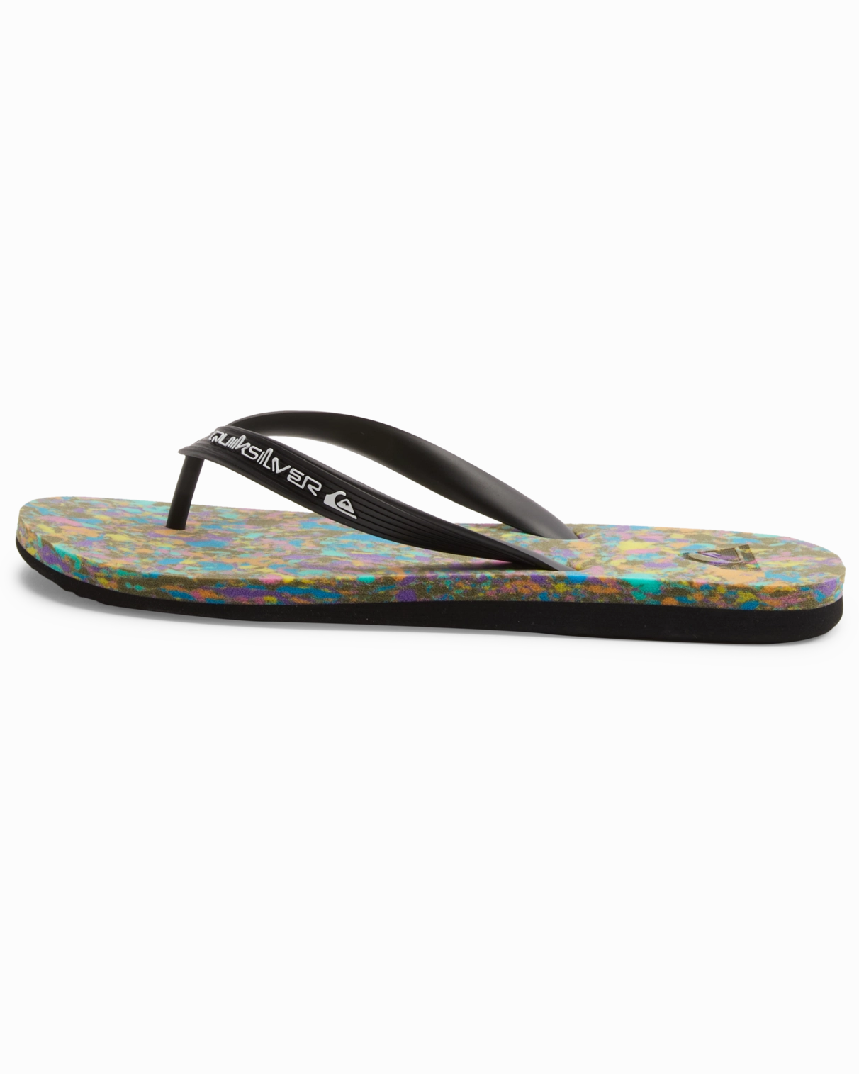 Molokai Recycled Flip Flops in Black & Blue Italian Shoemakers Rhinestone Flip Flops