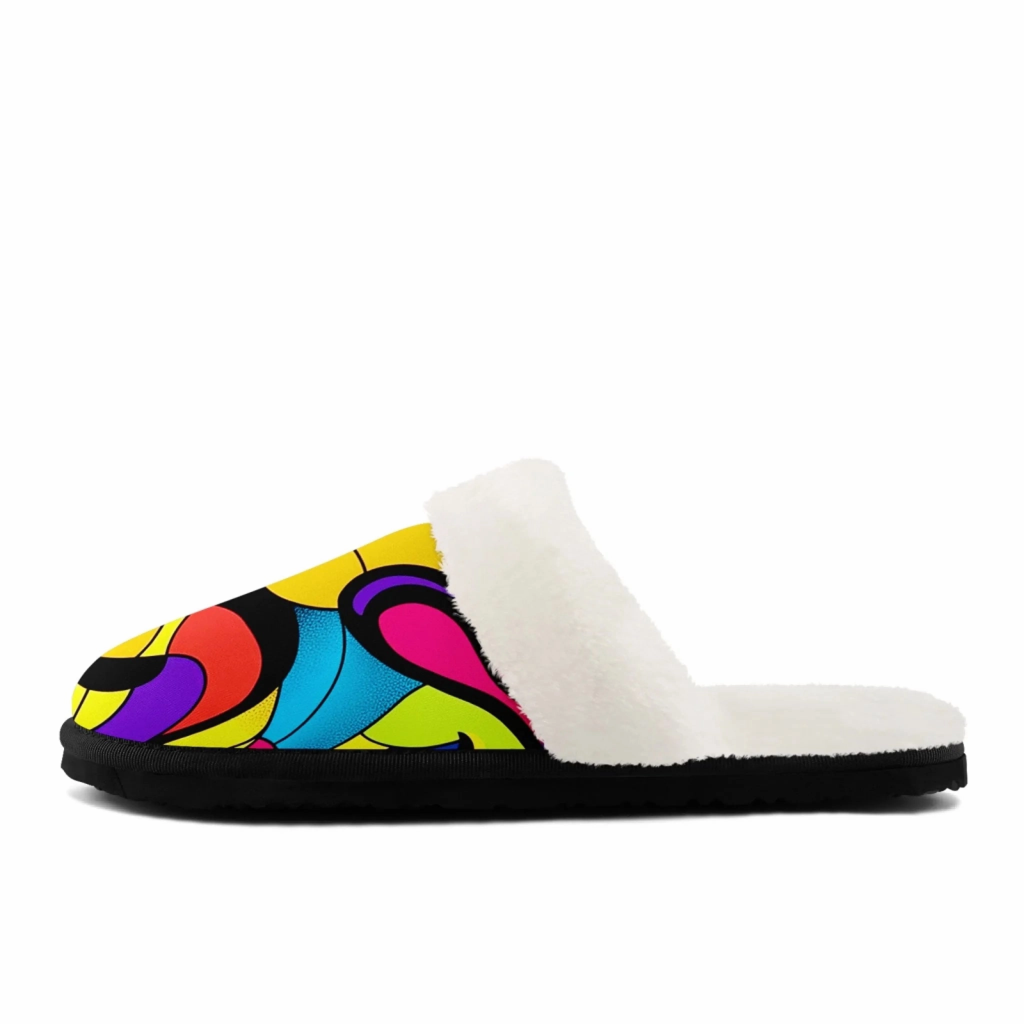 Sizes For Slippers Vibrant Pop Art Graffiti Slippers - Funky Street Art Style FN089-25023209