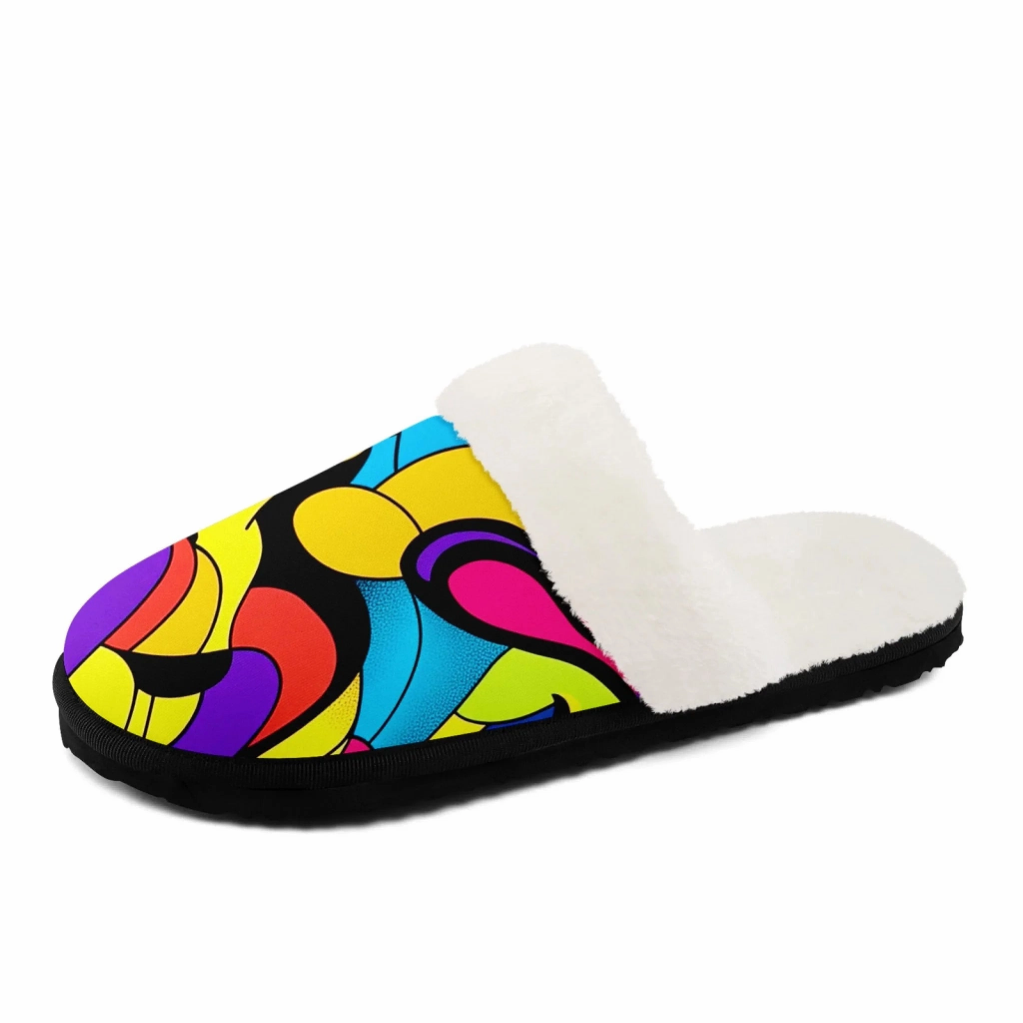 Foal Slippers Falling Off Vibrant Pop Art Graffiti Slippers - Funky Street Art Style FN089-25023209