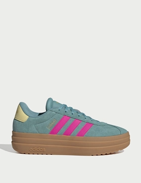 Adidas Shoes Support VL Court Bold Shoes - Powder Teal/Shock Pink/Powder Yellow