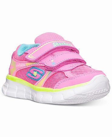 NEW!Skechers Toddler Girls' Synergy Lil' Softy Athletic Sneakers from Finish Line Laika Sneakers