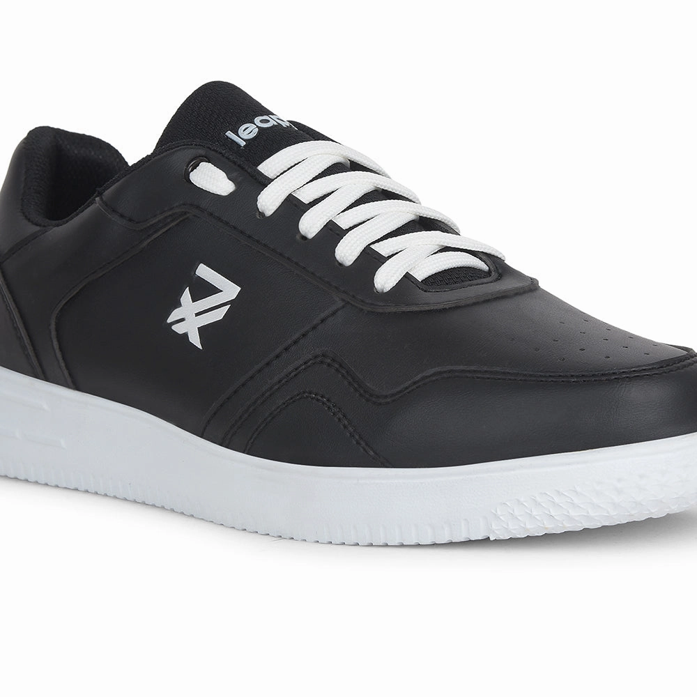 Casual Lace Up Leap7x Casual Black Sneakers For Mens SNOOKIS-E By Liberty