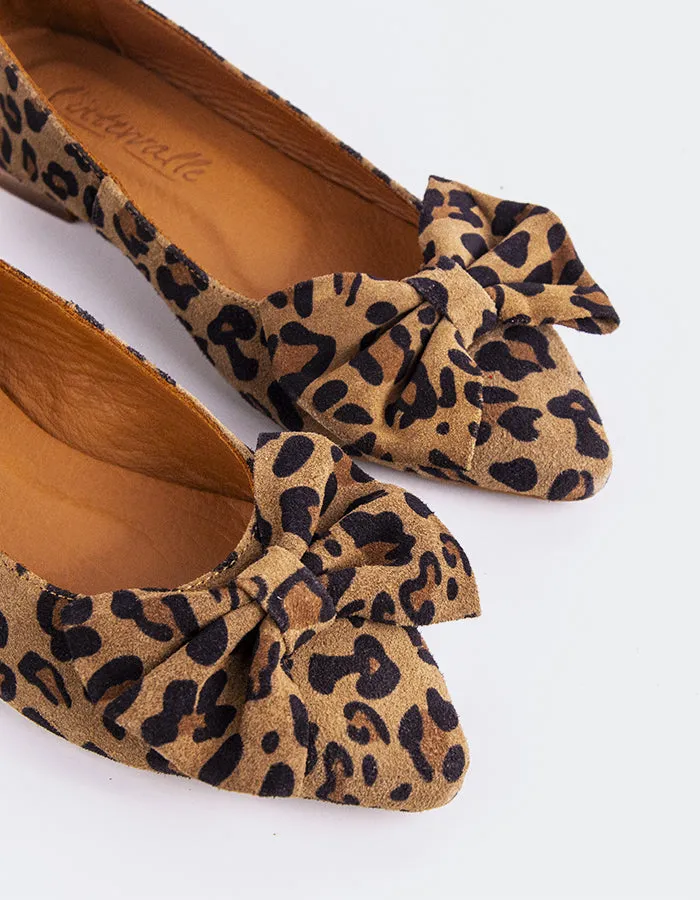 See Through Flat Shoes Ulwin Leopard Suede