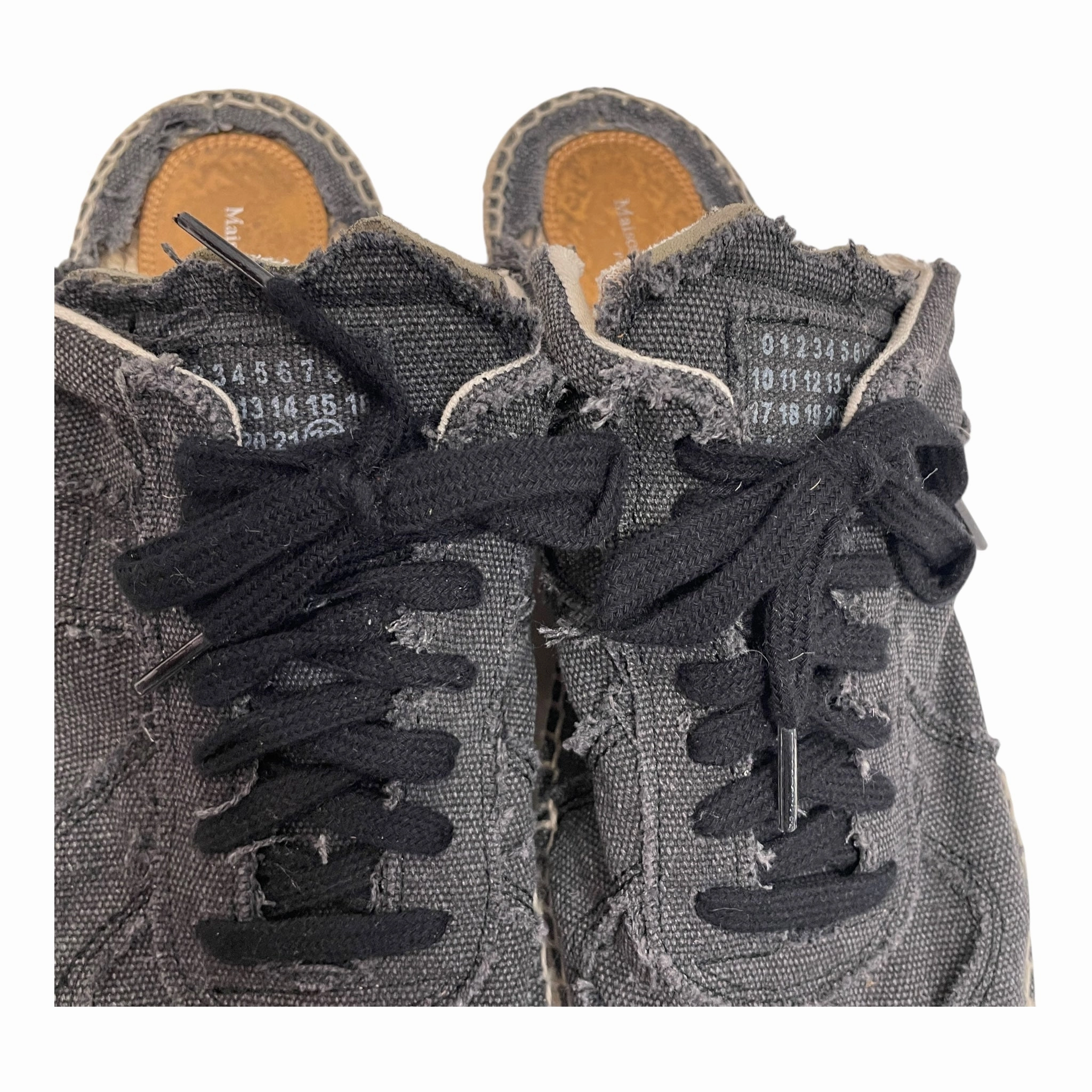 Maison Margiela/Espadrilles/EU 43/Cotton/GRY/U-Tip/REPLICA ESPADRILLES Espadrilles Wedge Heels