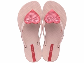 Wave Heart II Kids Flip Flop - Pink/Red Flat Dress Shoe