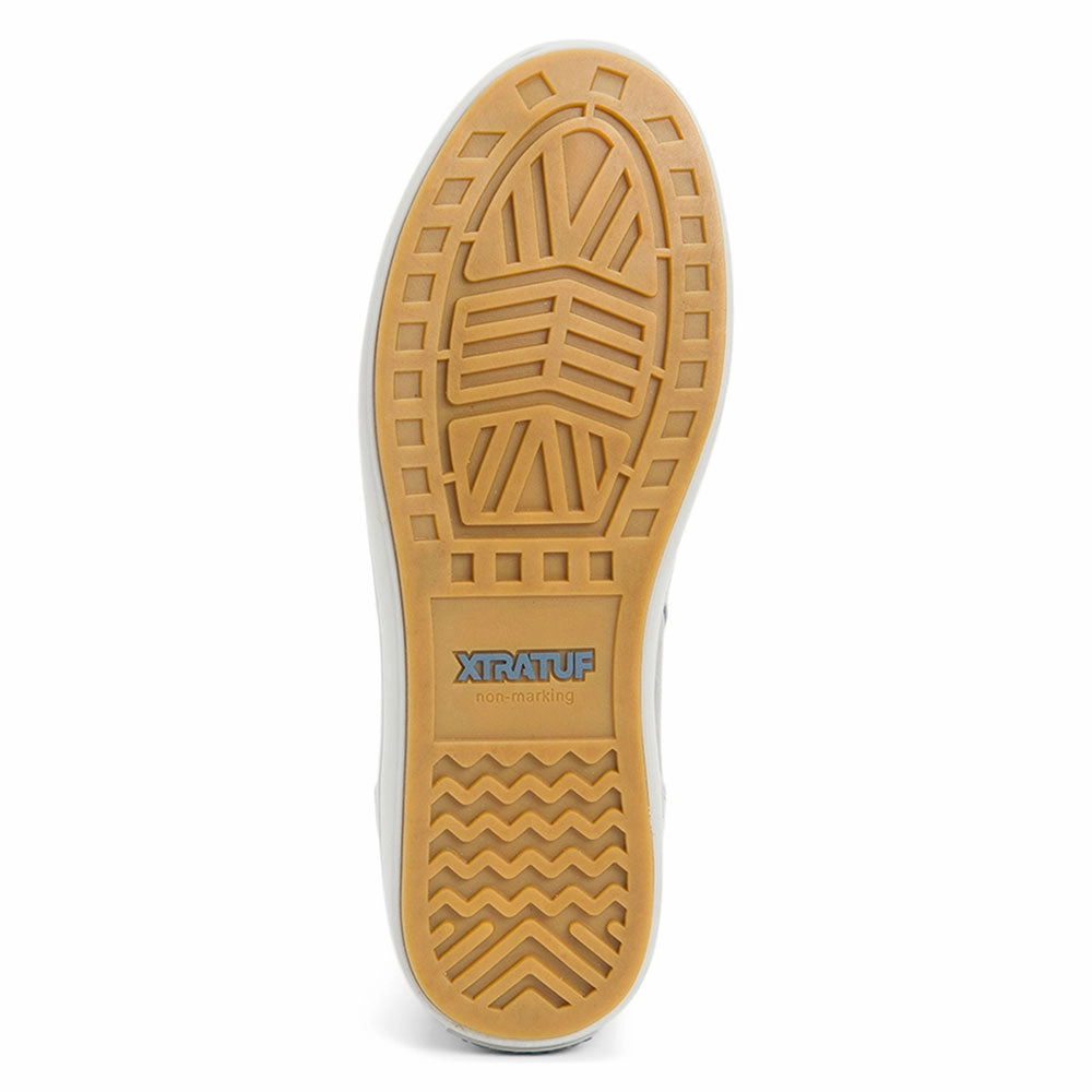 XTRATUF Women's Leather Ankle Deck Boots- Dolphin Gray / Beach Glass Waterproof Outdoor Shoe Storage Uk