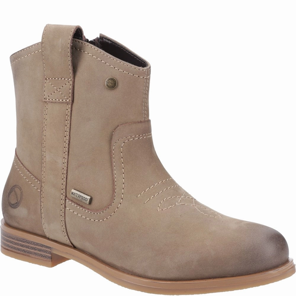 Golf Waterproof Shoes Signet Ankle Boots Taupe
