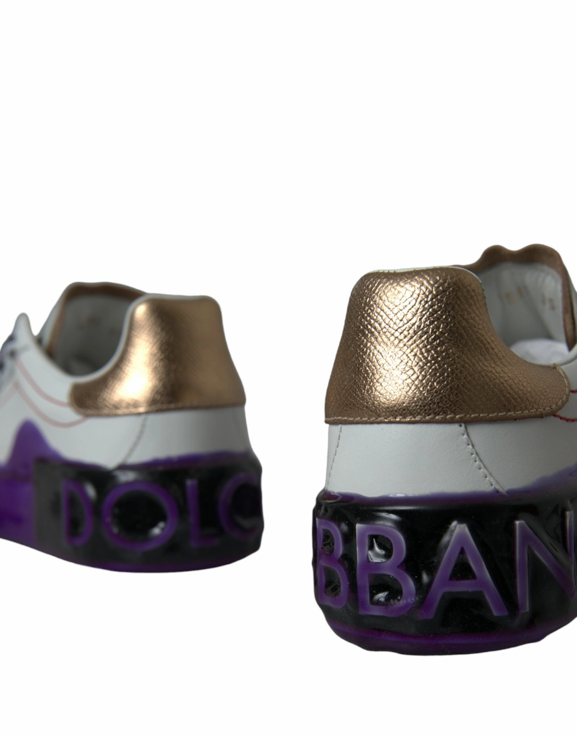 White Leather Portofino Low Top Sneakers Shoes Backless Sneakers