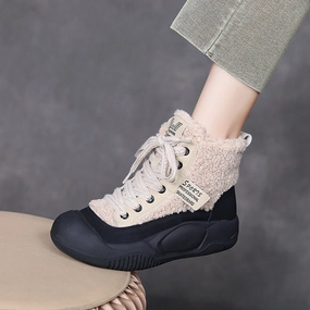 Run Walk Shoes Winter Versatile Cotton Casual Snow Shoes Short Boots