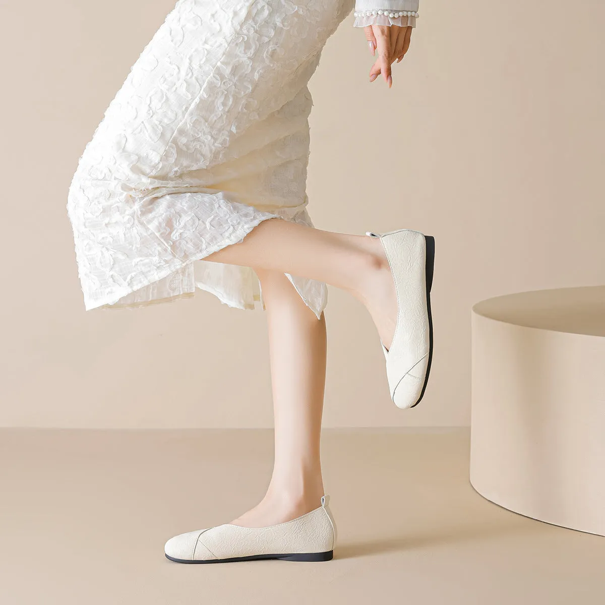 Women's Minimalist Round Toe Comfortable Flats Formal Dress With Shoes