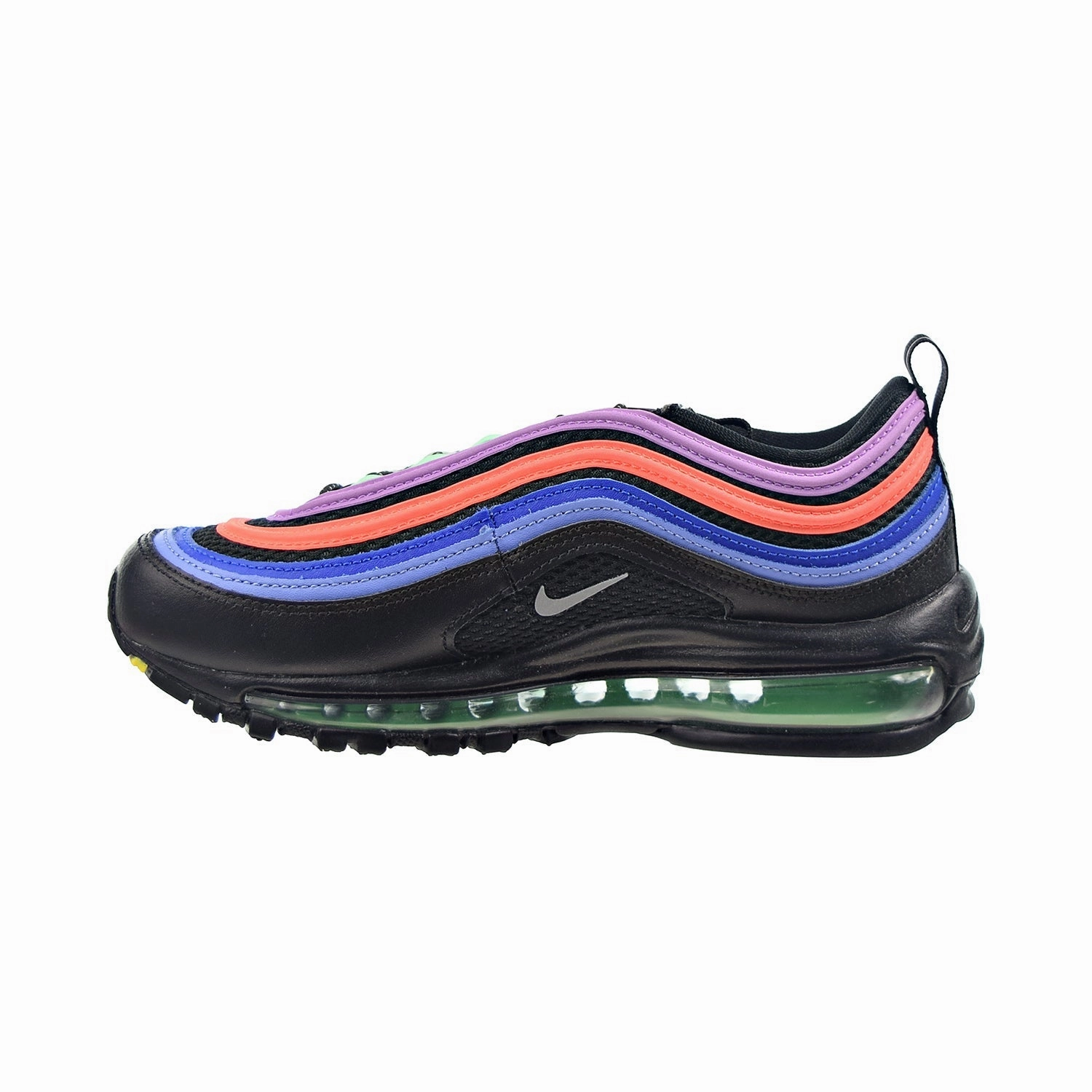 Nike Air Max 97 Women's Shoes Black-Silver-Electro Green Asics Trail Shoe