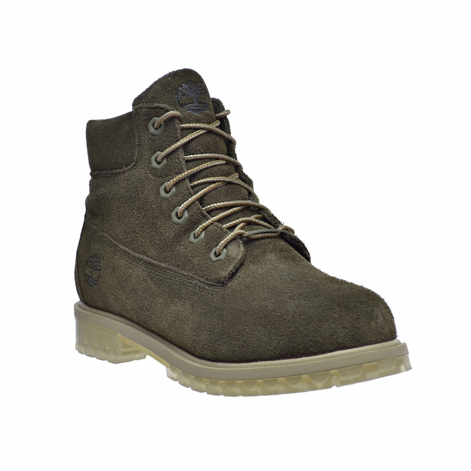 Betsy Timberland 6 Inch Big Kid's TPU Outsole Waterproof Suede Premium Boots Green