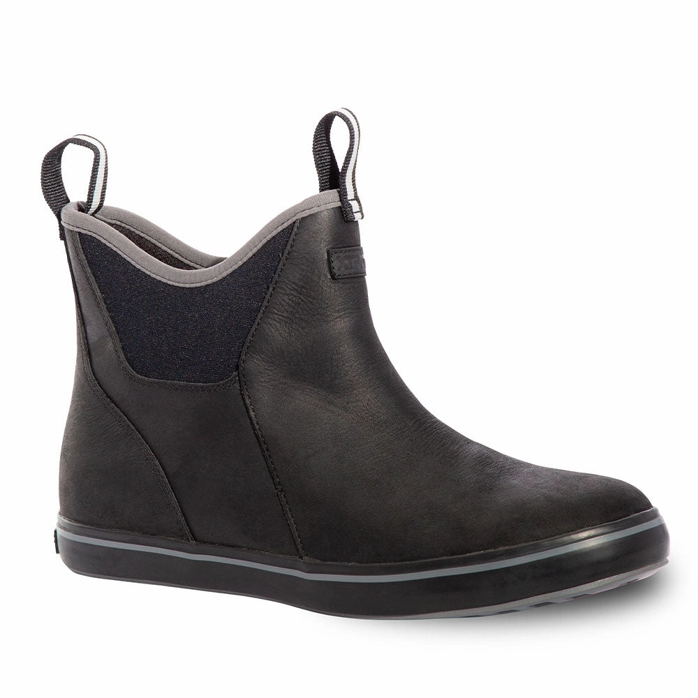 Sb Shoes XTRATUF Women's Leather Ankle Deck Boots- Black