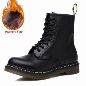 Yellow Threads Doc Men Shoes Mens Winter Warm Boots Martins Man Leather Ankle Boot Cowboy Waterproof Motorcycle Casual Men Boots Square Toe Knee High Boots