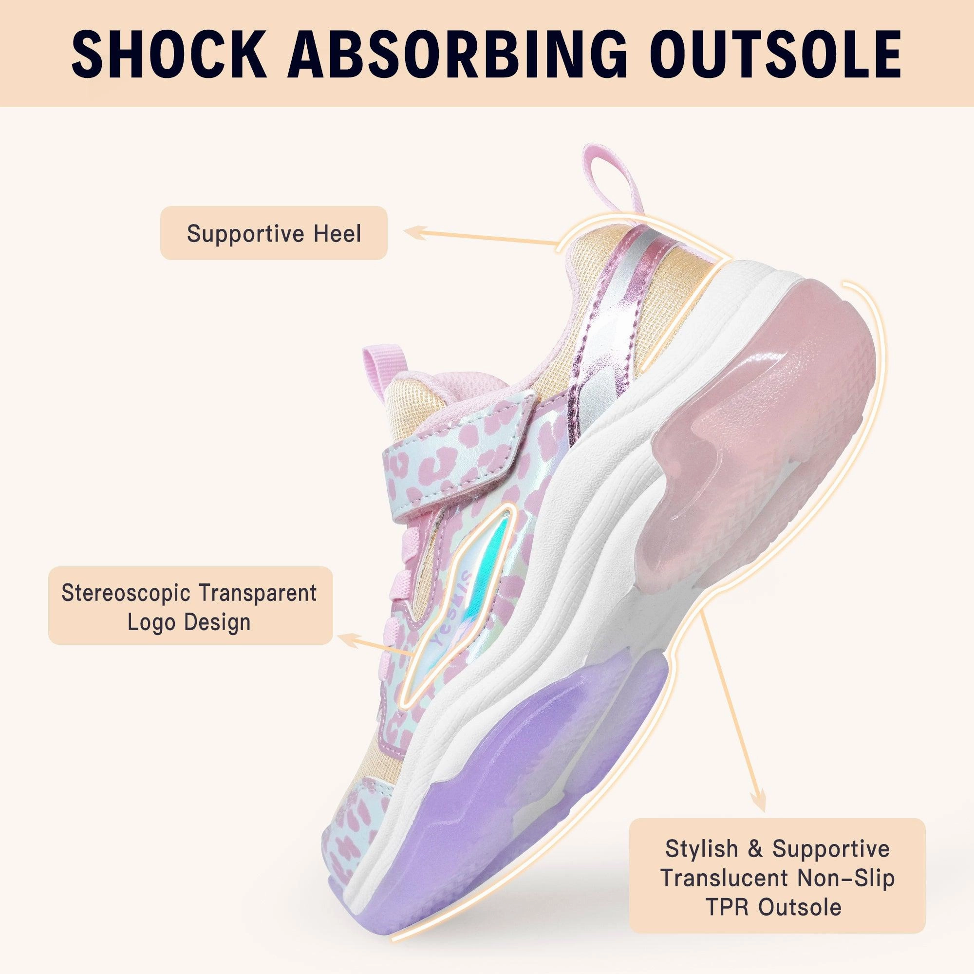 Best Running Shoes For Flat Feet And Overpronation YESKIS FutuVibe Light Up Girls Sneakers for Kids Pink/Silver