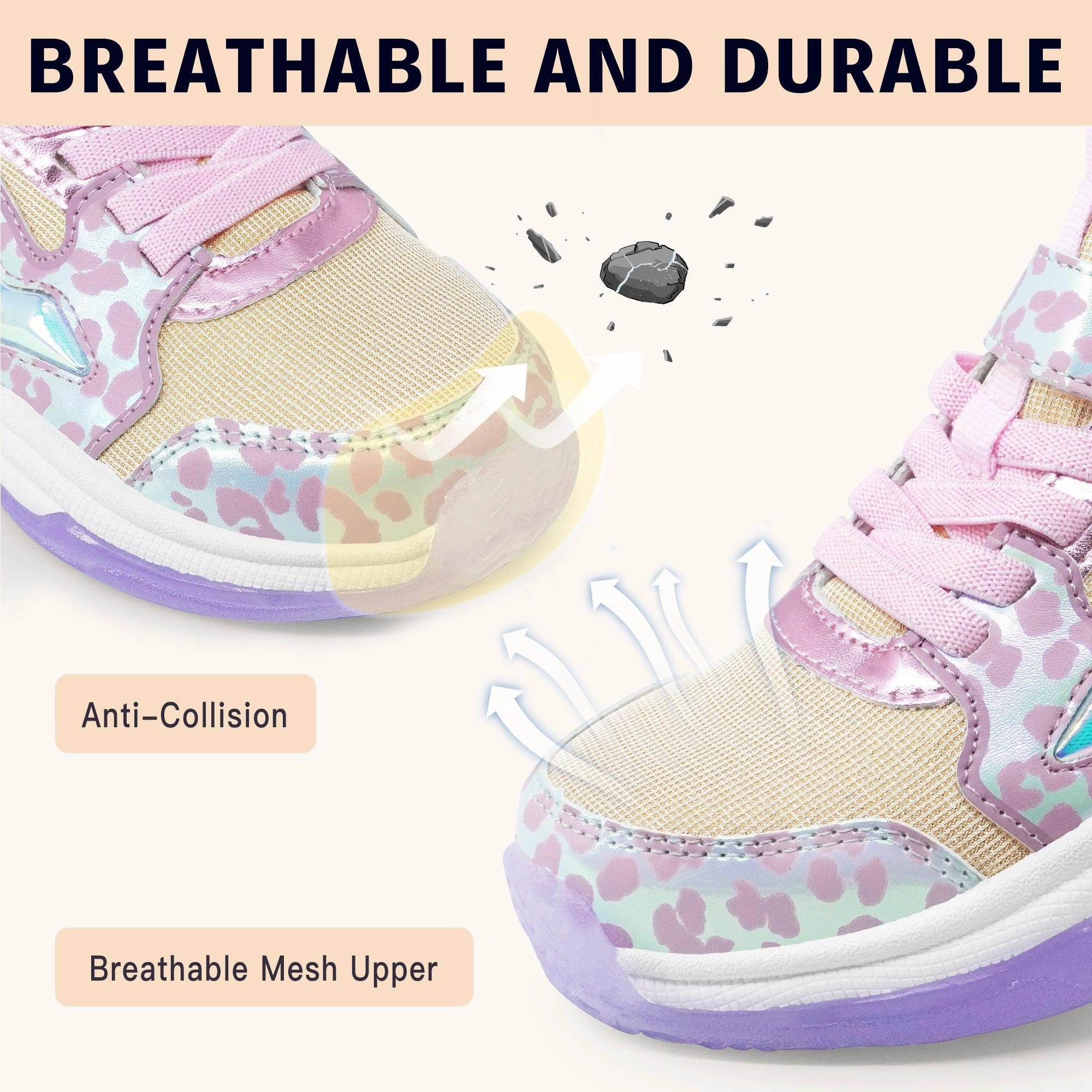 Best Shoes For Lifting And Running YESKIS FutuVibe Light Up Girls Sneakers for Kids Pink/Silver