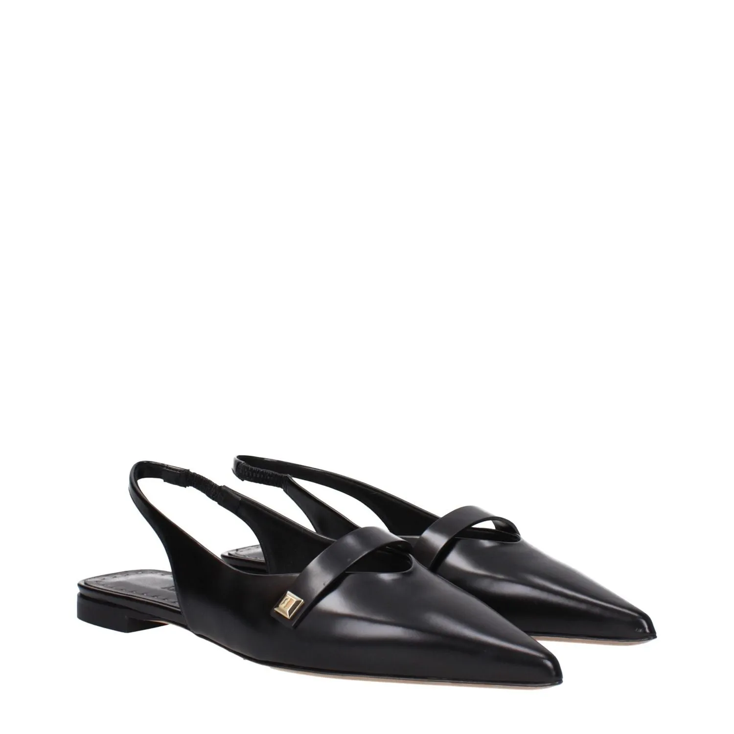 Max Mara Black Leather Ballet Flats Best Hiking Shoes Flat Feet