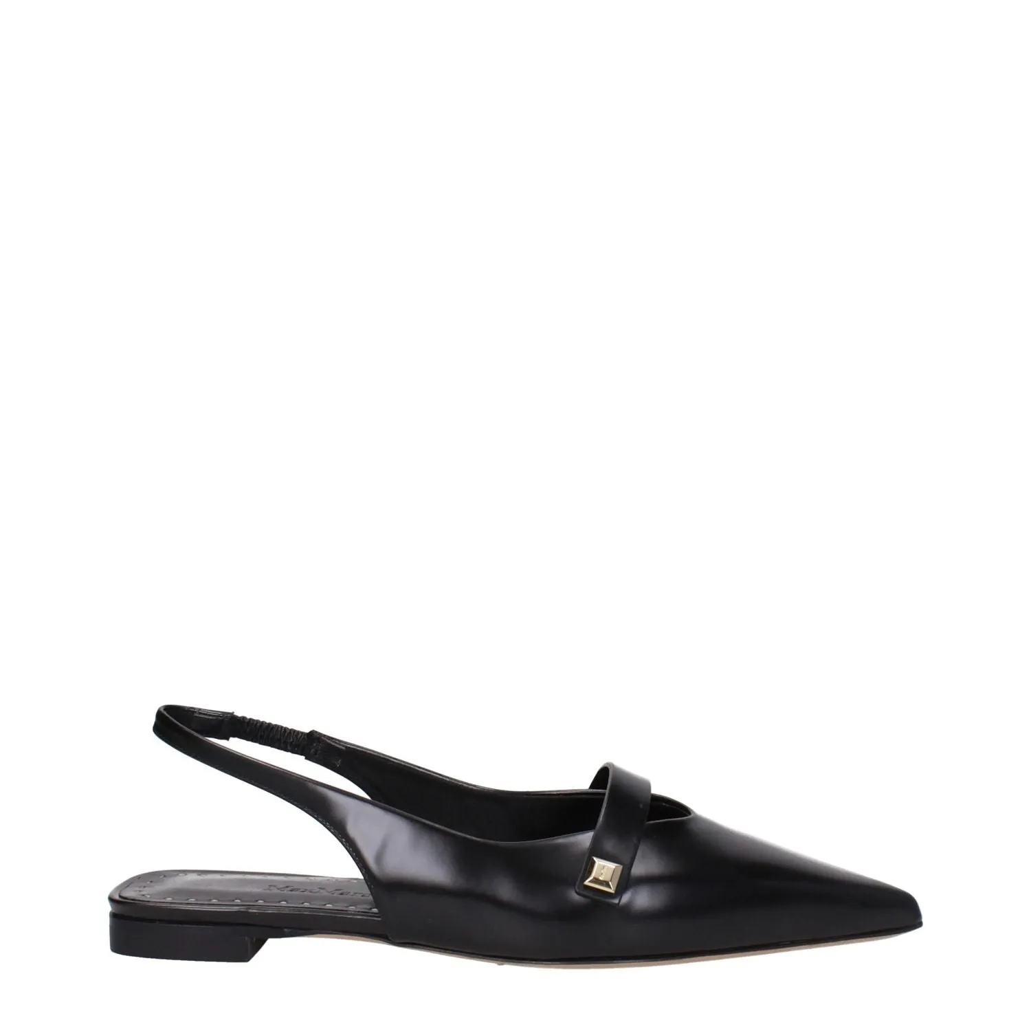 Piano Shoes Flats Max Mara Black Leather Ballet Flats