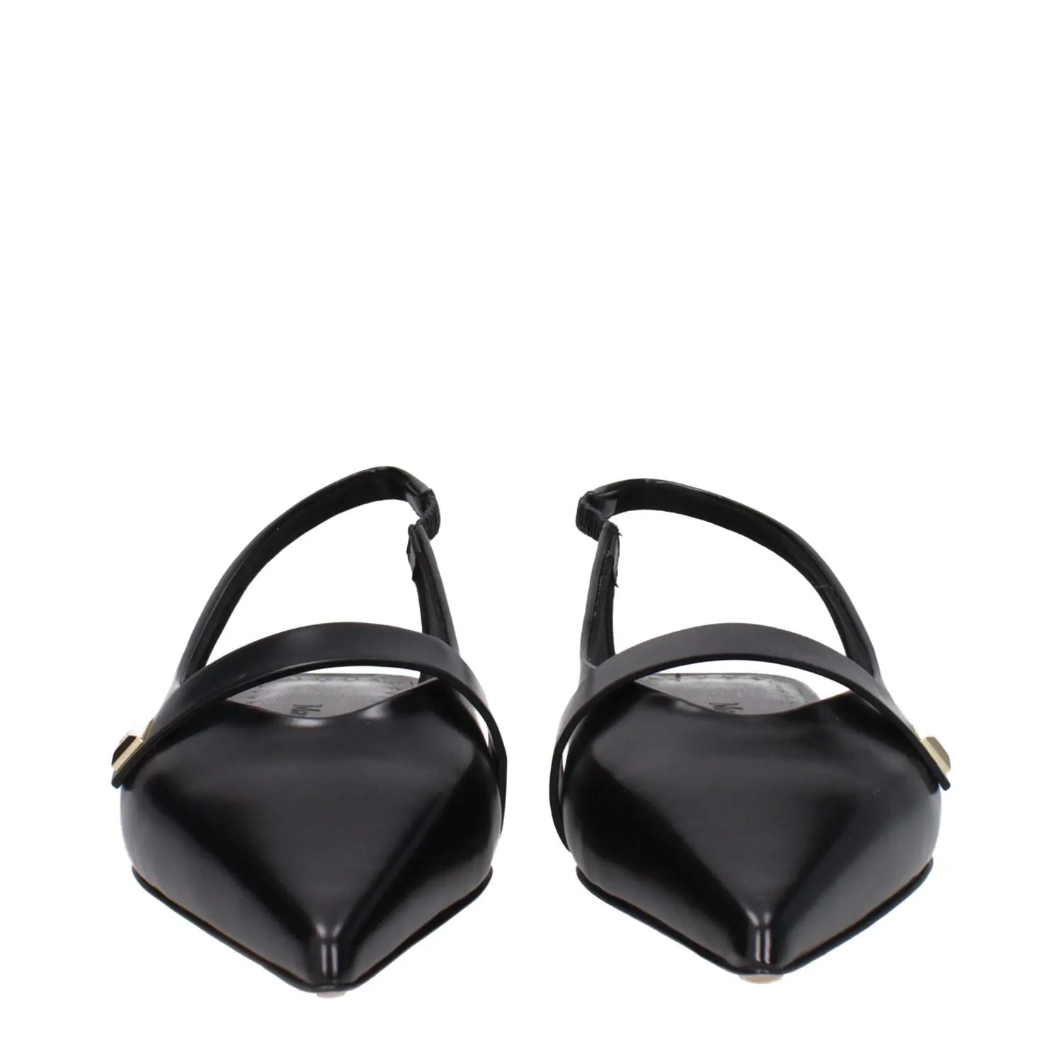 Max Mara Black Leather Ballet Flats Gym Shoes